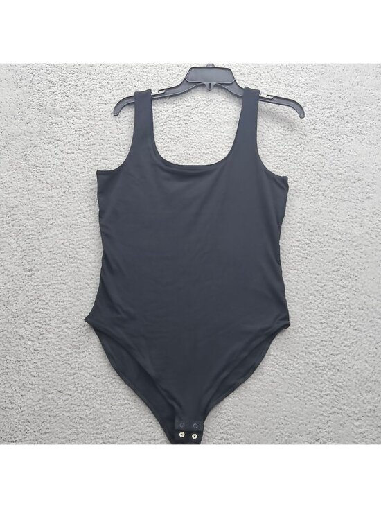 Old Navy Tops - Old Navy Womens Black Bodysuit L Cotton Blend Snap Closure
